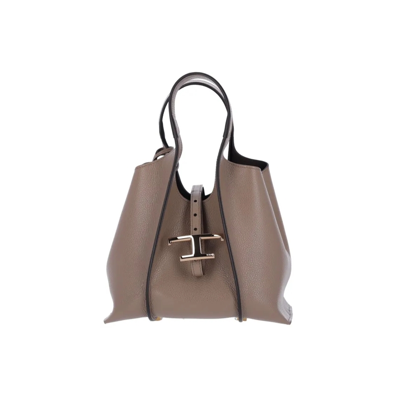 Tod's Schultertasche Mini Bag In Taupe Calfskin Brown