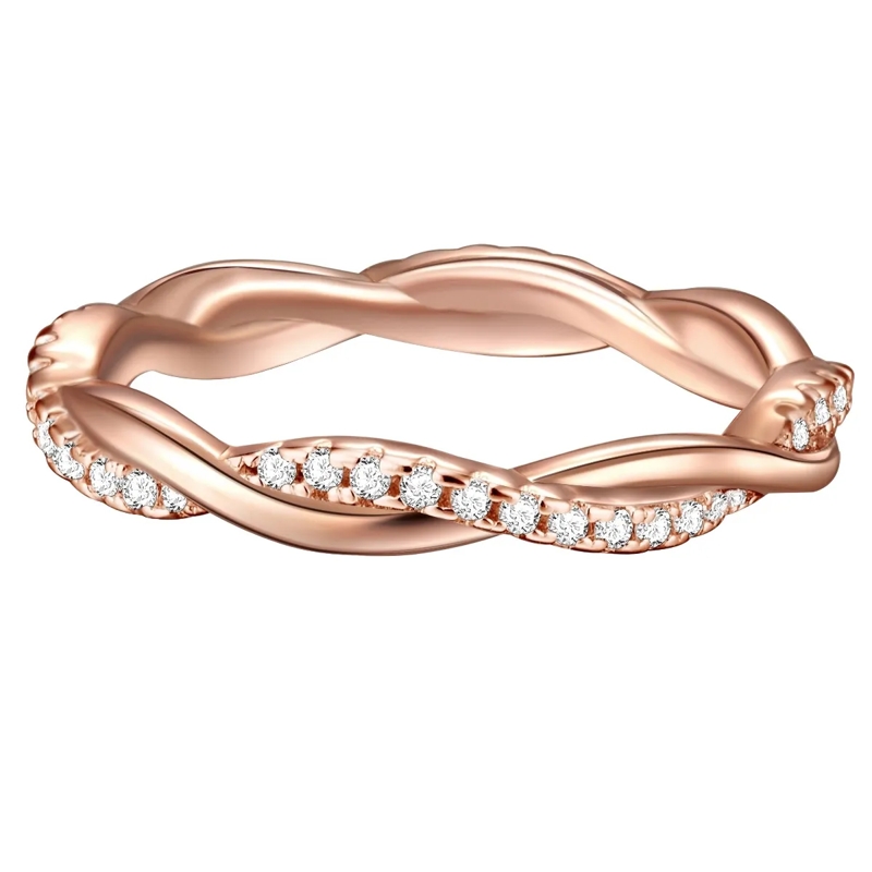Trilani Ring Sterling Silber Ring Zirkonia rosegold
