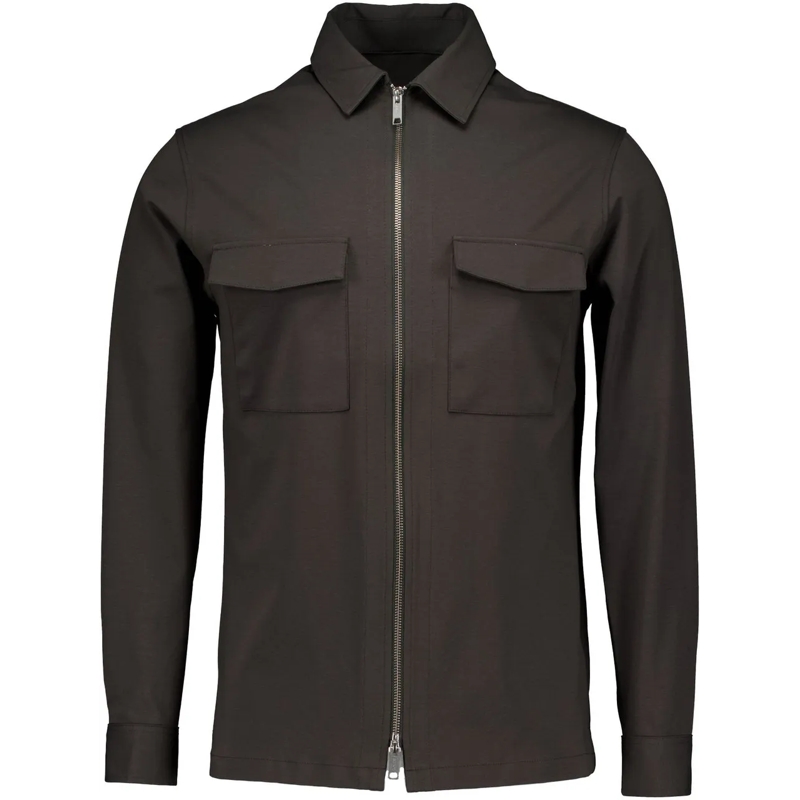 GENTI Daunenjacke Genti Oaks Shirt Jacket Zip Jackets Donkergroen S4 grün
