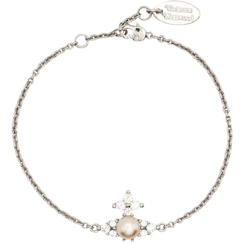 Vivienne Westwood Armband Bijoux Platinumwhitecreamrose weiß