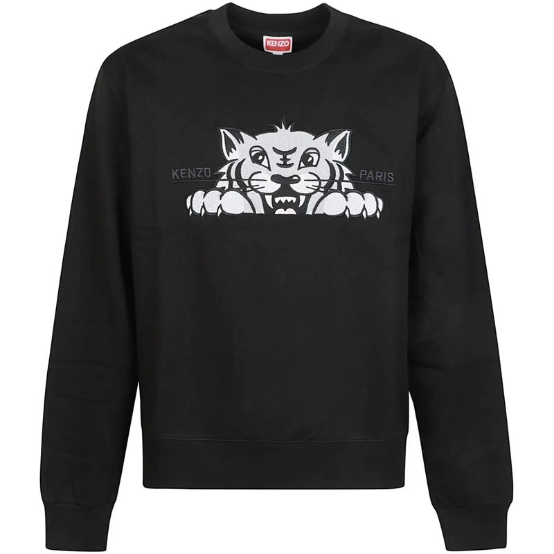 Kenzo  Kenzo Happy Tiger Embroidered Classic Sweatshirt B schwarz