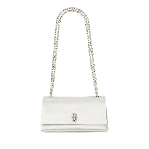Marc Jacobs Geldbörse Rectangular Silver Leather Wallet With Chain Strap Silver