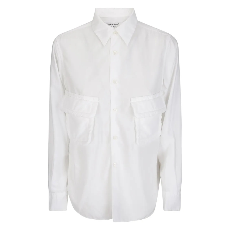 Comme des Garcons Blouse Tailored Fit Blouse With Button-Down Front And Lon White