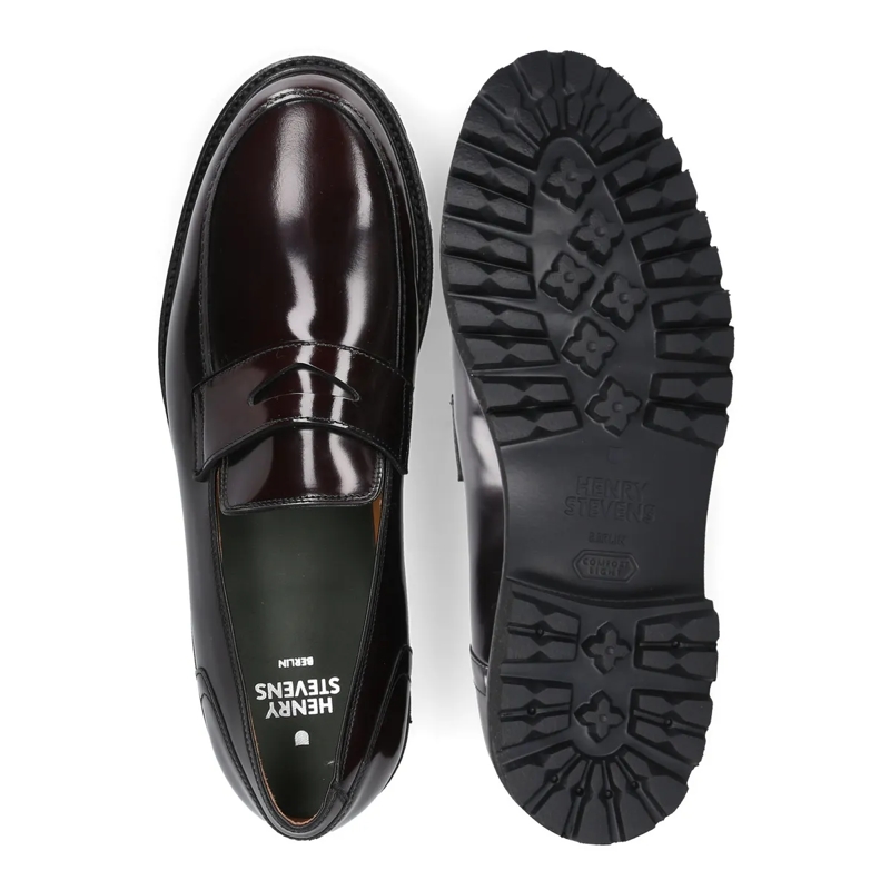 Henry Stevens Loafer Loafer Haywood PL- Moderner Loafer mit Gummiprof bordeaux(Image 4)