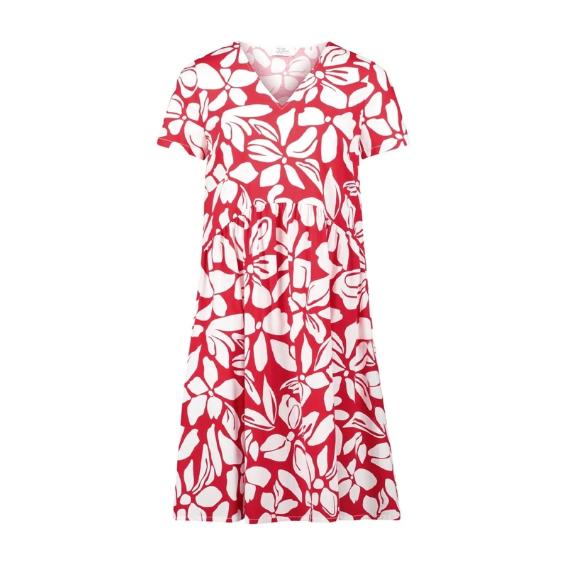 Vera Mont  Kleid mit Blumenmuster Rot