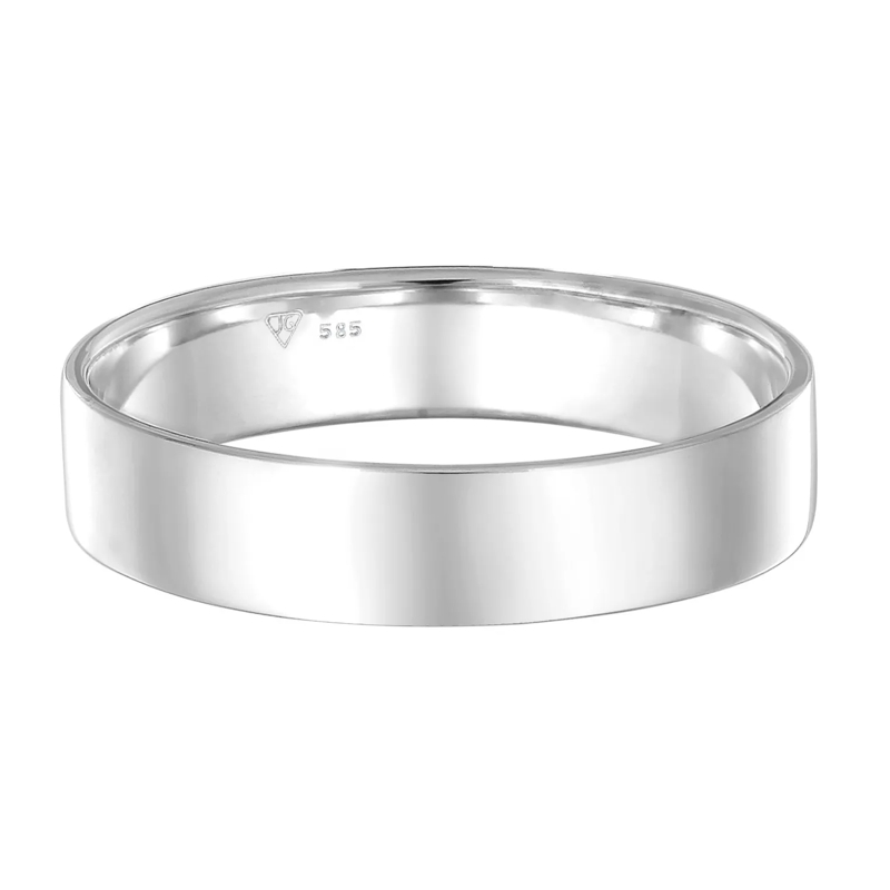 Elli Ring Ring Bandring Trauring Basic 585 Weißgold weiss(Image 2)