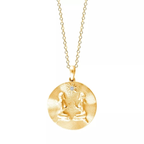 Pukka Berlin Zodiac Pendant - Gemini Yellow Gold Medium Necklace