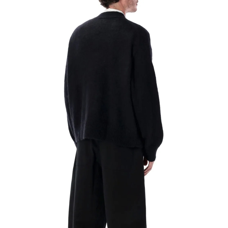 Studio Nicholson Vest Trey Superkid Mohair Cardigan Black