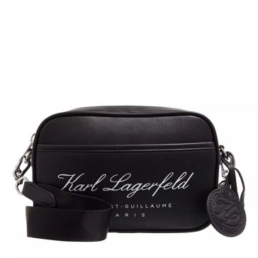 Karl Lagerfeld Small Hotel Karl Zip-up Pouch in Black