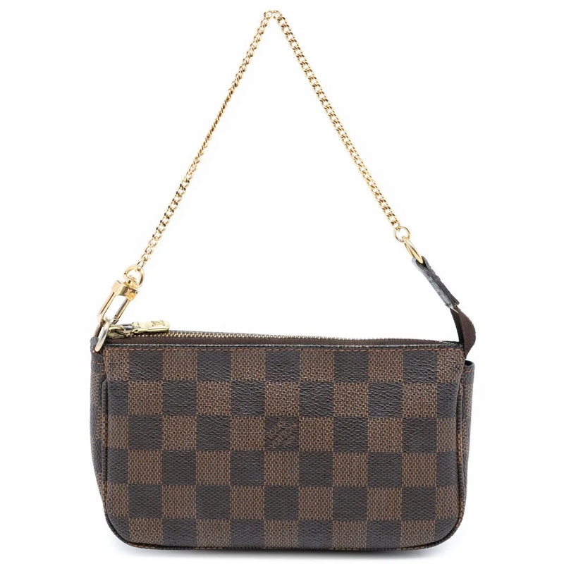 Louis Vuitton Schultertasche Damier Ebene Mini Pochette Accessoires braun