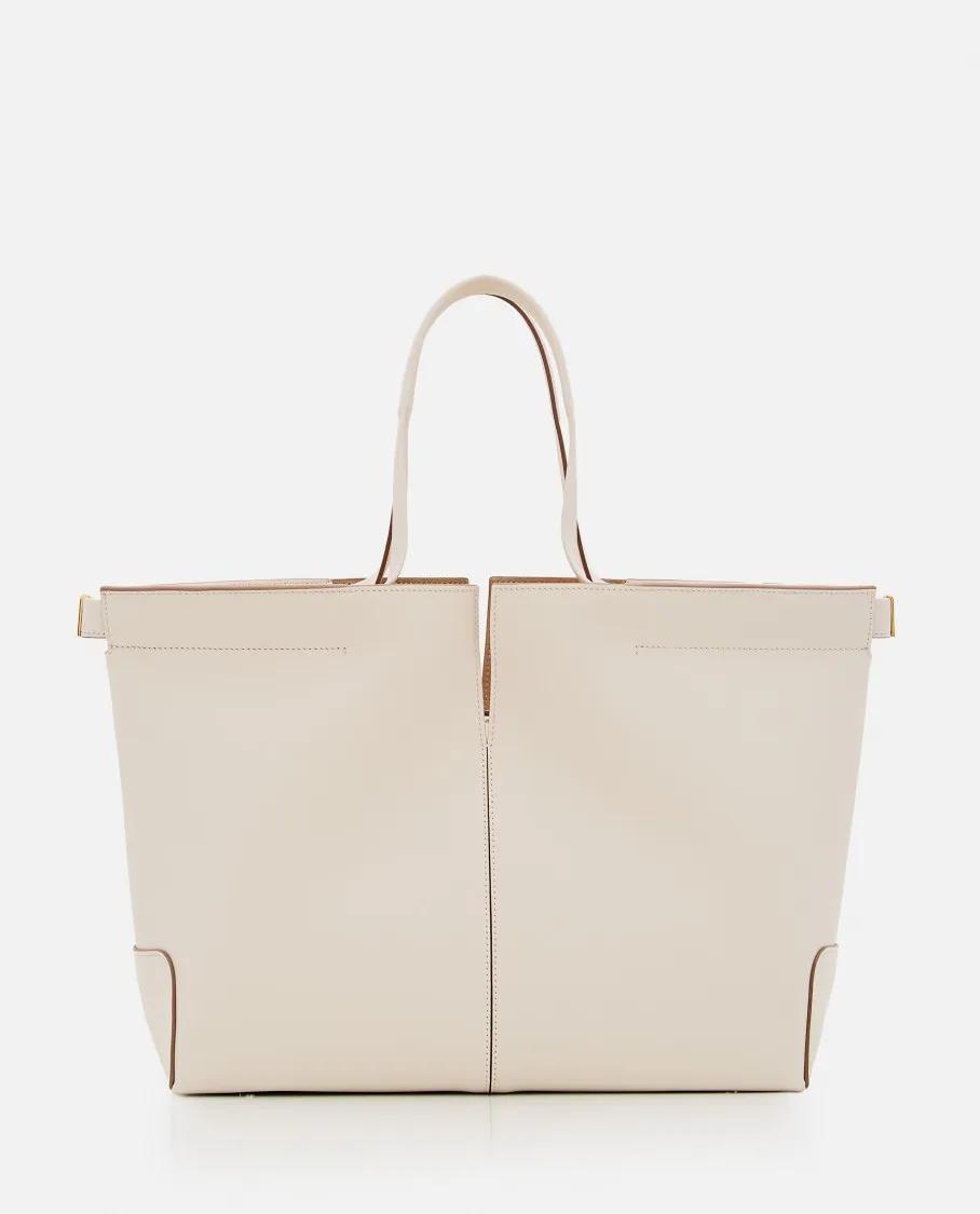 TOD'S Shoppers & Totes White Shopping Bag in beige
