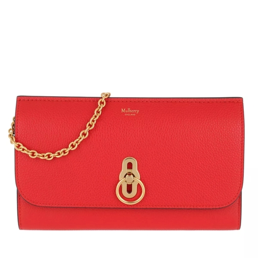 Mulberry Amberley Clutch Leather Lipstick Red Pochette