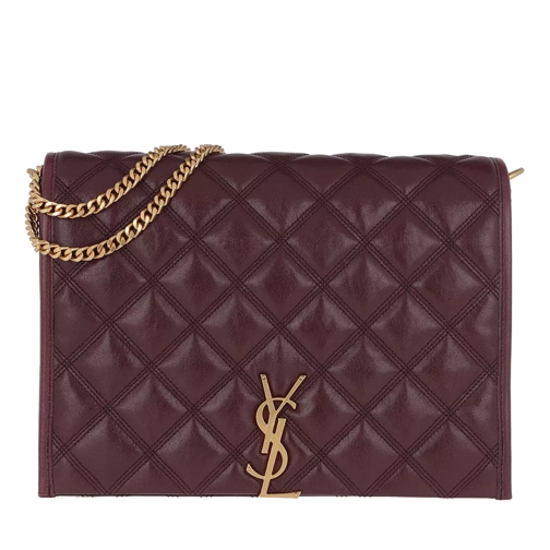 Saint Laurent Becky Small Chain Bag Quilted Lambskin Rouge Crossbodytas