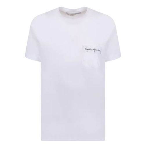 Stella McCartney Embroidery White Organic Cotton T-Shirt White T-Shirts