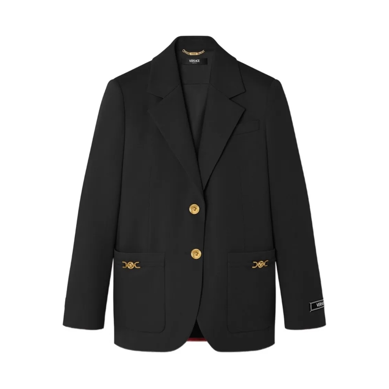 Versace Blazer Tailored Black Jacket Black