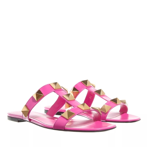 Valentino Garavani Roman Stud Slide Sandals Pink Claquette