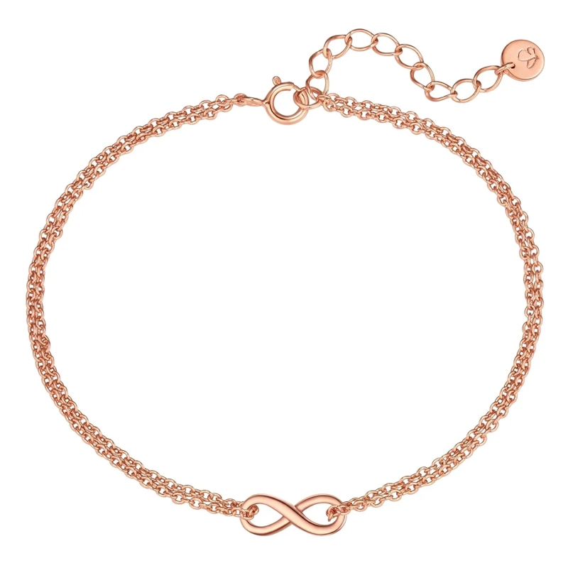 Glanzstücke München Armband Sterling Silber Armband Infinity rosegold