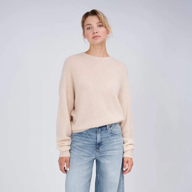 True Religion  - Gerader Schnitt- Rippbündchen an den Ärmeln- Ü beige(Image 6)