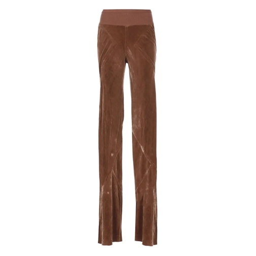 Rick Owens Brown Velvet Pants Brown 