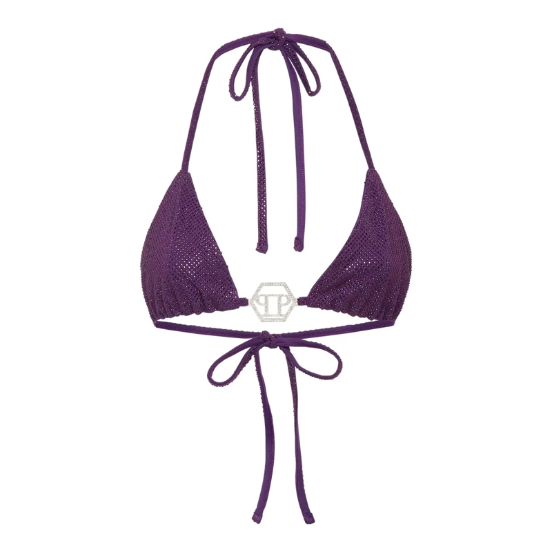 Philipp Plein  Bh Mit Schmucksteinen lila