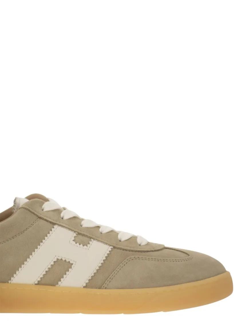Thumbnail - Hogan Low-Top Sneaker - Retrospective Suede Sneakers With Nappa Leather De - Gr. 9 - in Beige - für Damen