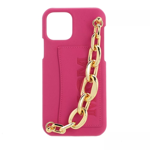 MCM Chain Lth Iphone Case W/ Card Case Beetroot Purple Telefonfodral