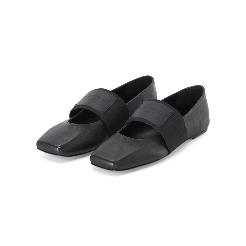 Givenchy Schnürschuhe Ballerinas aus Leder schwarz