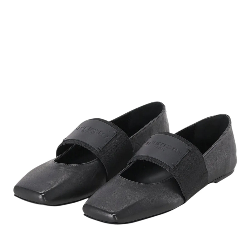 Givenchy Schnürschuhe Ballerinas aus Leder schwarz