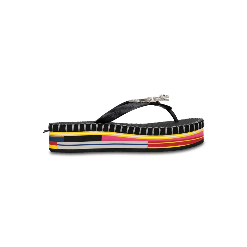 UZURII Flip Flops flip flop Crocodile Colorful Black schwarz(Image 21)
