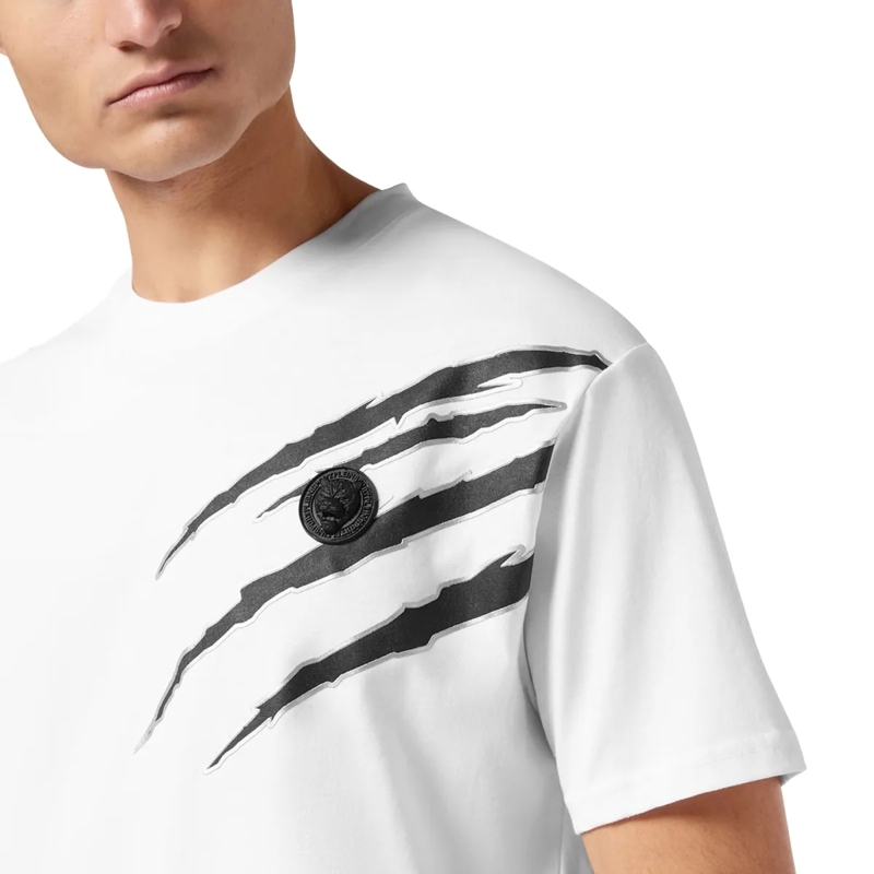 Plein Sport T-Shirt T-Shirt Scratch weiss(Image 4)