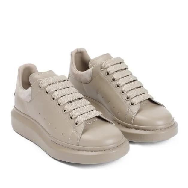 Alexander McQueen Low-Top Sneaker - Stone Grey Calf Leather Sneakers - Gr. 41 (EU) - in Rosa - für Damen