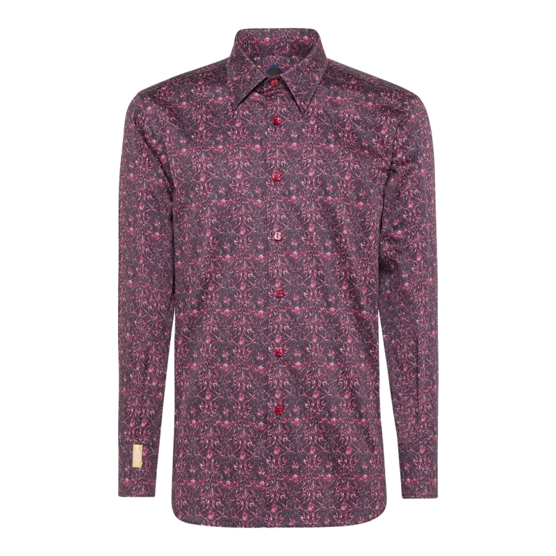 BILLIONAIRE Hemd Hemd Slim Fit Crest rot