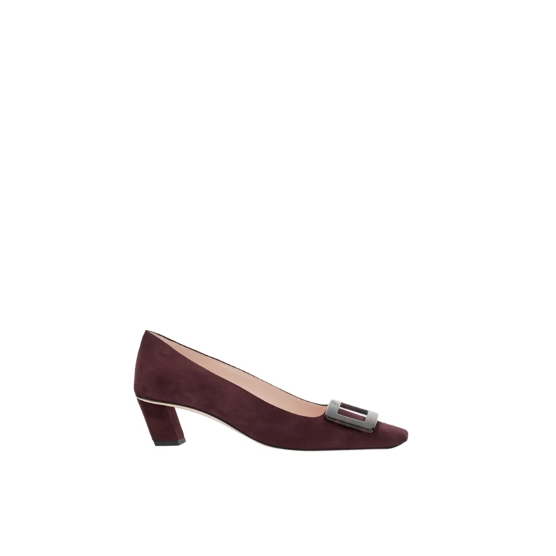 Roger Vivier Pumps Elegant Brown Heel Shoes With Classic Silhouette Brown