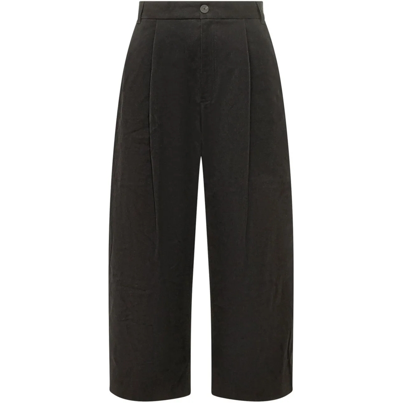 Studio Nicholson  Pantaloni con Pinces Frontali schwarz