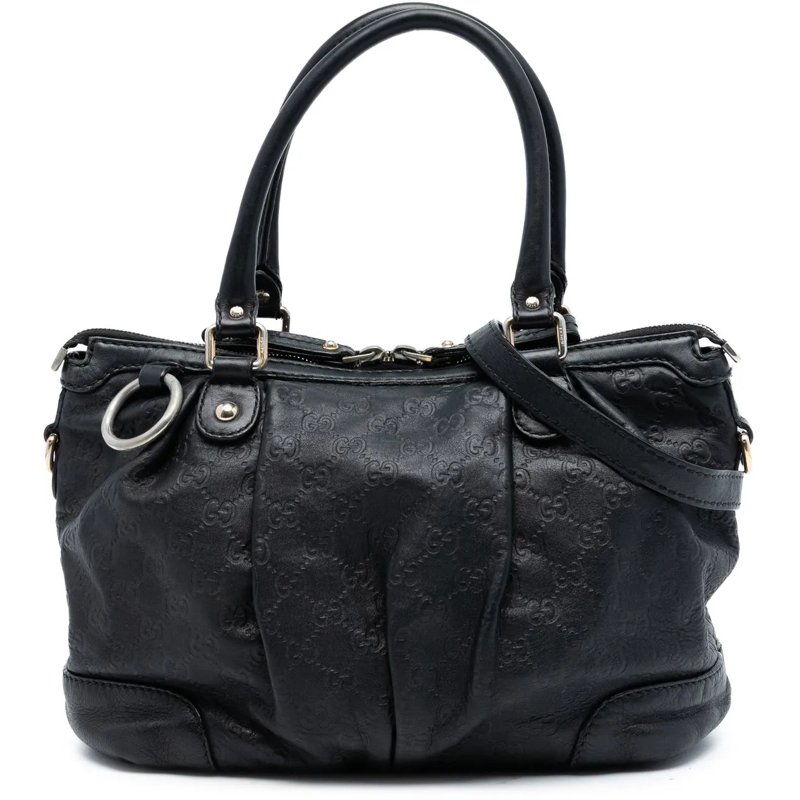 Gucci Sac à bandoulière Guccissima Sukey Satchel schwarz