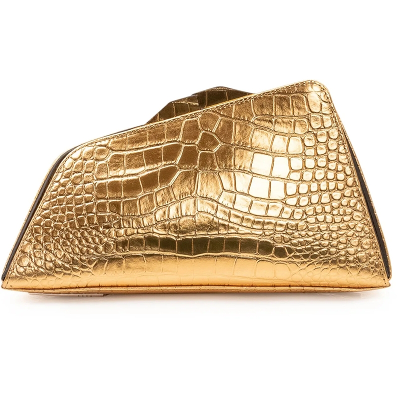 The Attico Clutch Clutch 8.30PM con Motivo Coccodrillo gold(Image 3)