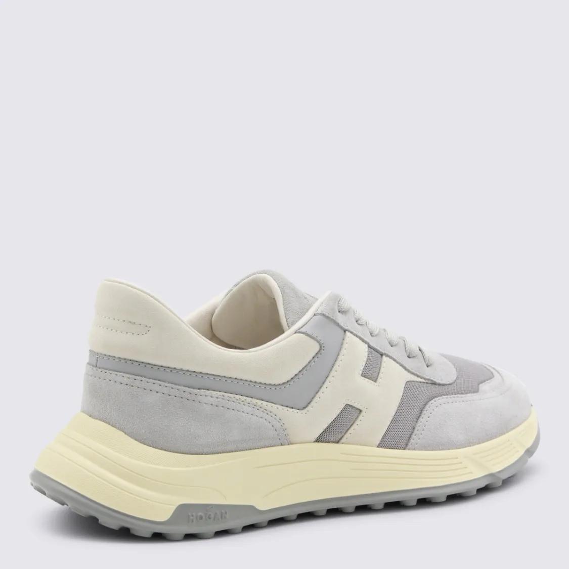 Thumbnail - Hogan Low-Top Sneaker - Grey Leather Sneakers - Gr. 7_5 - in Weiß - für Damen
