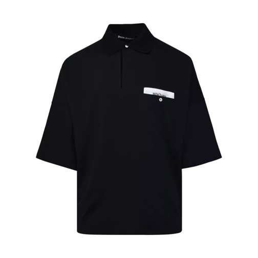 Palm Angels Navy Cotton Sartorial Tape Polo Shirt Blue 