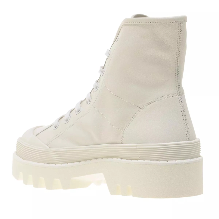 Proenza Schouler Ankle Boot Nappa Natur Lamb 001 White Outsole White Lace up Boots