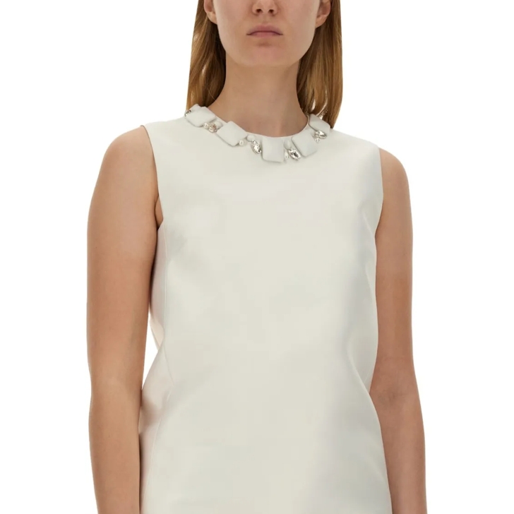 ワンピース Versace Mini Duchesse Dress With Crystals Versace Mini Duchesse Dress With Crystals White | Mini-Kleider