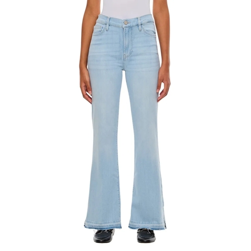 FRAME Le Easy Flare Released Fray Side Slit Blue Jeans