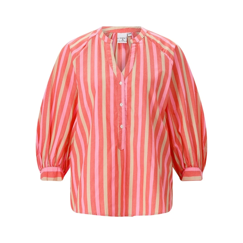 Emily can den Bergh Bluse Gestreifte Bluse rot