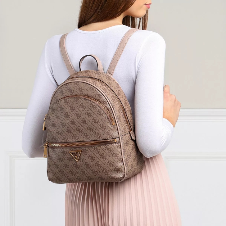 Guess Manhattan Large Backpack Latte Logo | Rucksack