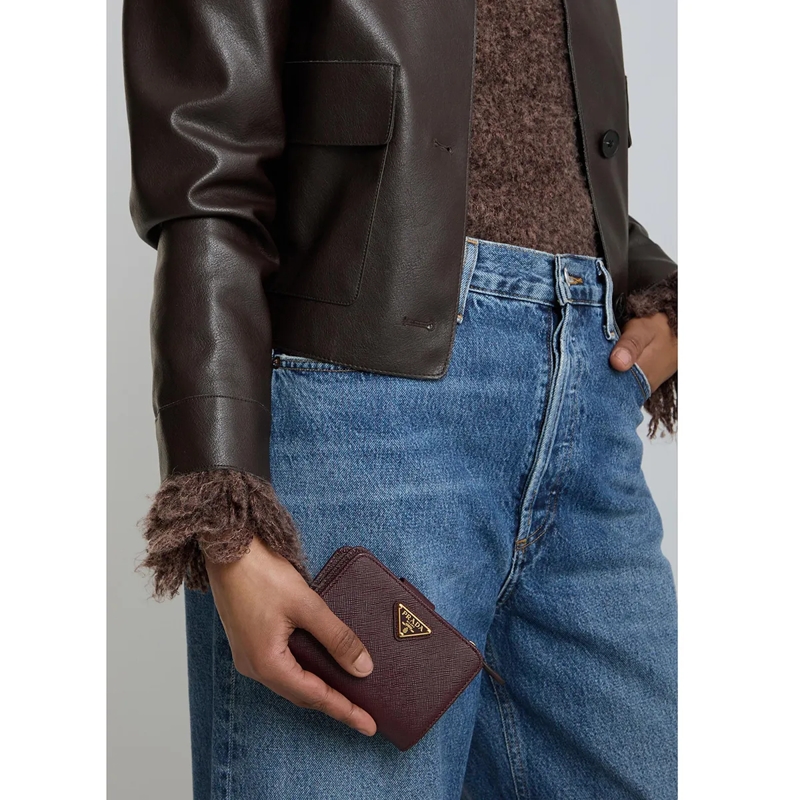Prada Geldbörse Small Saffiano leather wallet bordeaux(Image 3)