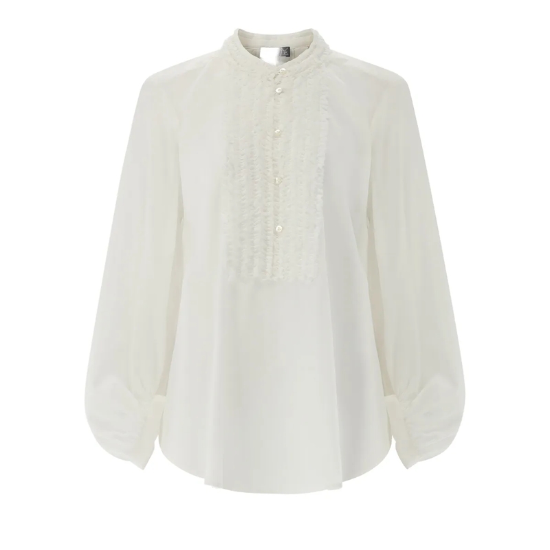 VAN LAACK Bluse Bluse Modern Fit Uni beige