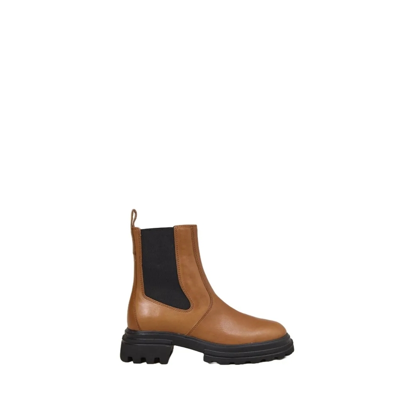 Hogan Stiefel Brown Calfskin Ankle Boots Brown
