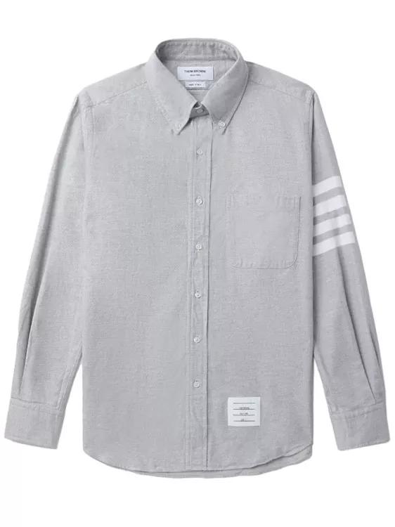 Thom Browne - 4 Bars Buttondown Cotton Shirt - Größe 3 - grau