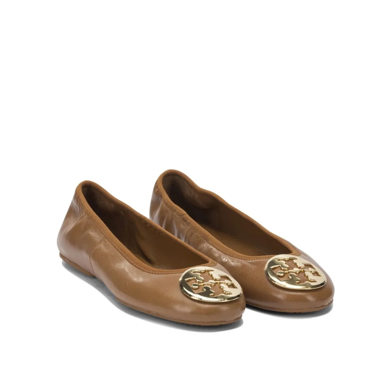 Tory Burch Ballerinas Minnie Travel Ballet Pecan Praline/Gold(Image 4)