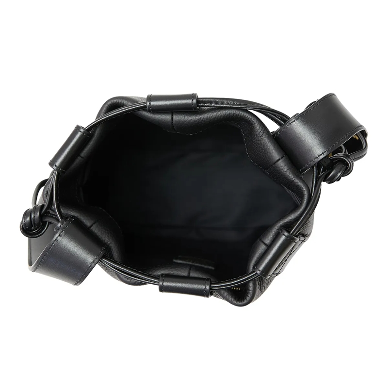 Lancel Buideltas Elles Grained Cowhide Leather - S Bucket Bag Black(Image 5)