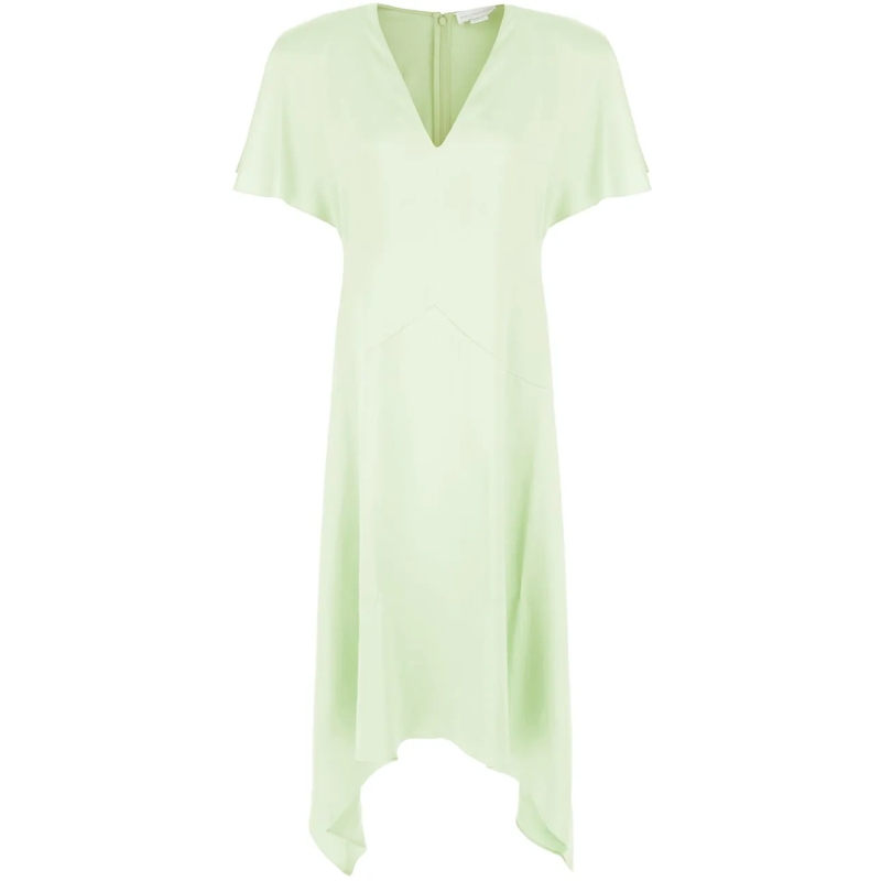Stella McCartney Midikleid Stella Mccartney Pastel green acetate blend dress grün